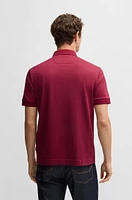 BOSS x ASTON MARTIN cotton-silk polo shirt with degradé jacquard