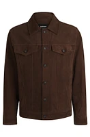 Regular-fit jacket suede