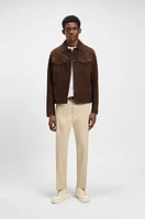 Regular-fit jacket suede