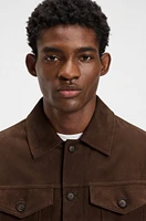 Regular-fit jacket suede