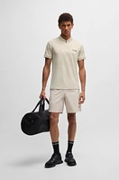 Active quick-dry polo shirt with gradient monogram jacquard