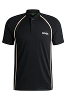 Active slim-fit polo shirt super-stretch mesh