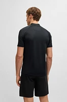 Active slim-fit polo shirt super-stretch mesh