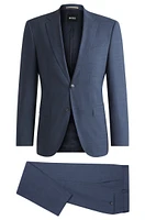 Regular-fit suit patterned stretch cloth