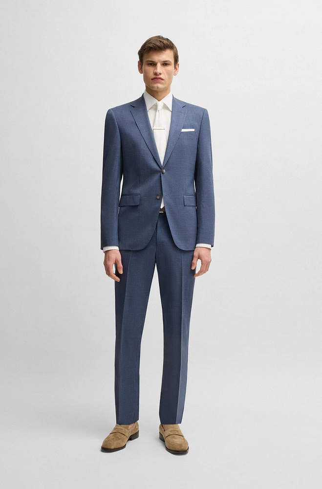 Regular-fit suit patterned stretch cloth