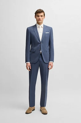 Regular-fit suit patterned stretch cloth