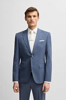 Regular-fit suit patterned stretch cloth