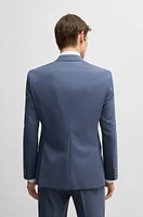 Regular-fit suit patterned stretch cloth