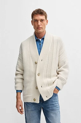 BOSS - SELECTED BY BECKHAM relaxed-fit cardigan virgin wool White