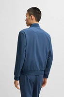 Slim-fit blouson jacket with knitted trims