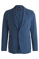 Slim-fit suit jacket travel-friendly stretch softshell