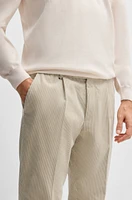 BOSS - SELECTED BY BECKHAM cotton-corduroy trousers White