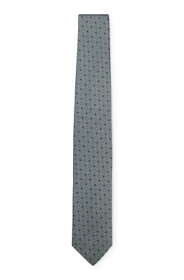 Silk-blend tie with jacquard pattern