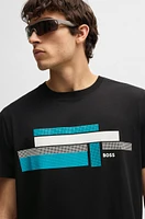 Relaxed-fit T-shirt stretch fabric with logo artwork