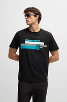 Relaxed-fit T-shirt stretch fabric with logo artwork