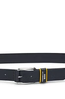 Porsche x BOSS perforated-leather belt with branded keeper