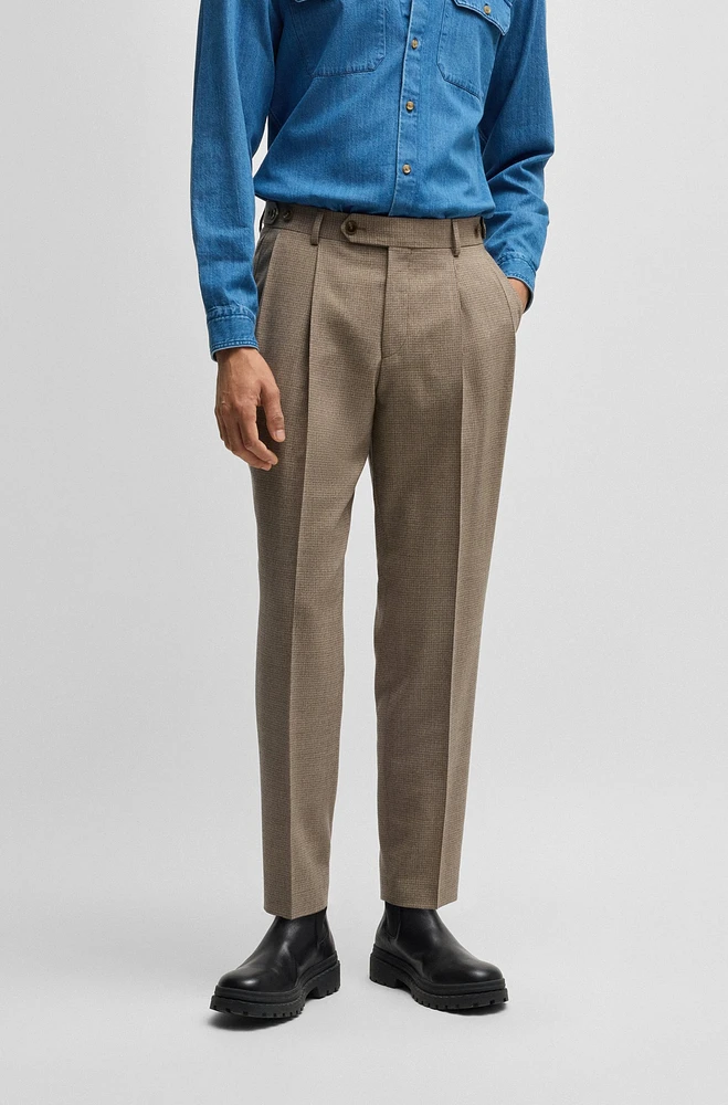 BOSS SELECTED BY BECKHAM trousers checked stretch wool