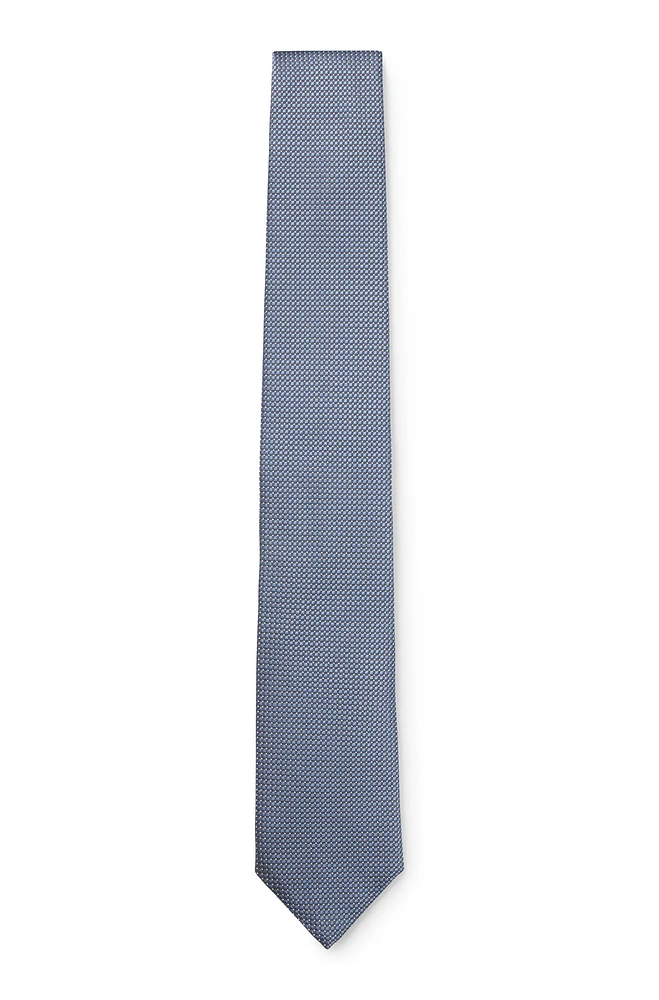 Silk-blend tie with jacquard pattern