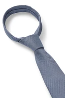 Silk-blend tie with jacquard pattern