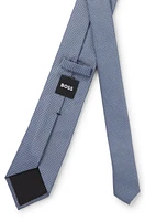 Silk-blend tie with jacquard pattern