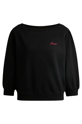 Cotton-terry sweatshirt with logo detail