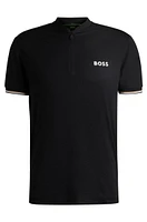 Active slim-fit polo shirt with UV protection