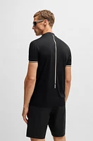 Active slim-fit polo shirt with UV protection