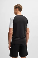 Active color-blocked T-shirt moisture-wicking fabric