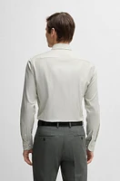 Slim-fit shirt a structured cotton blend