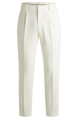 Washable relaxed-fit trousers stretch twill with wool