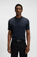 Cotton T-shirt with all-over printed monograms