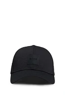 Seersucker cap with logo patch