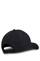 Seersucker cap with logo patch