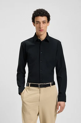 Slim-fit shirt structured performance-stretch jersey