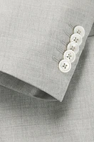 Slim-fit suit micro-patterned wool and silk