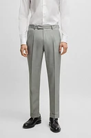 Slim-fit suit micro-patterned wool and silk