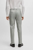 Slim-fit suit micro-patterned wool and silk
