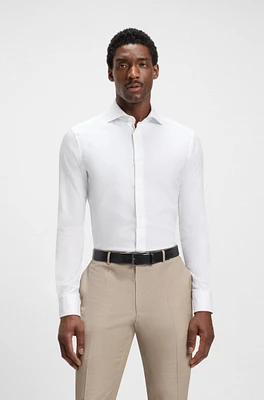 Slim-fit shirt Italian-made performance-stretch fabric