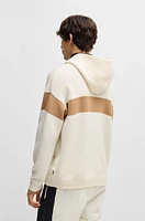 BOSS Ski virgin-wool hoodie with camel stripes