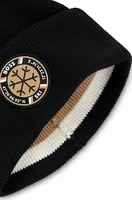 BOSS - BOSS Ski virgin-wool beanie hat with logo badge