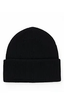 BOSS - BOSS Ski virgin-wool beanie hat with logo badge