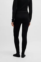 BOSS Ski base layer leggings wool-blend jacquard