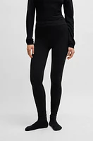 BOSS Ski base layer leggings wool-blend jacquard