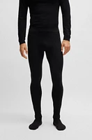 BOSS Ski base layer leggings wool-blend jacquard