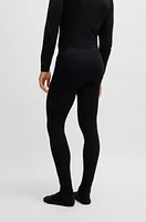 BOSS Ski base layer leggings wool-blend jacquard