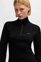 BOSS Ski base layer top wool-blend jacquard