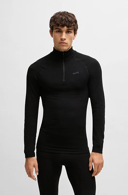 BOSS Ski base layer top wool-blend jacquard