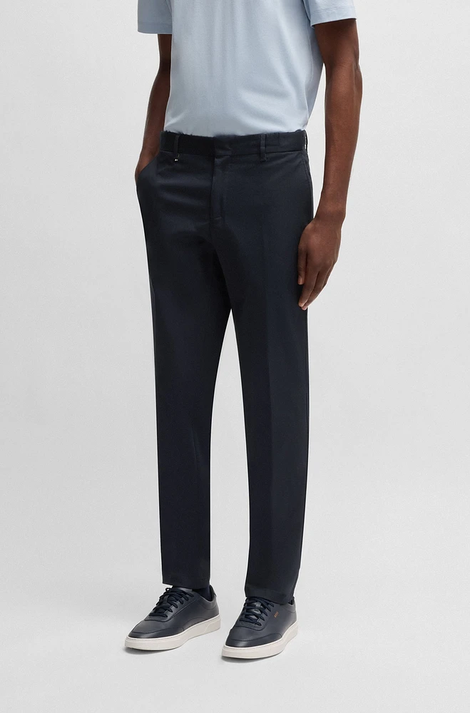 Formal trousers comfort-stretch cotton