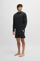 Relaxed-fit sweatshirt cotton terry with embroidered logo
