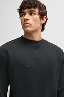 Relaxed-fit sweatshirt cotton terry with embroidered logo